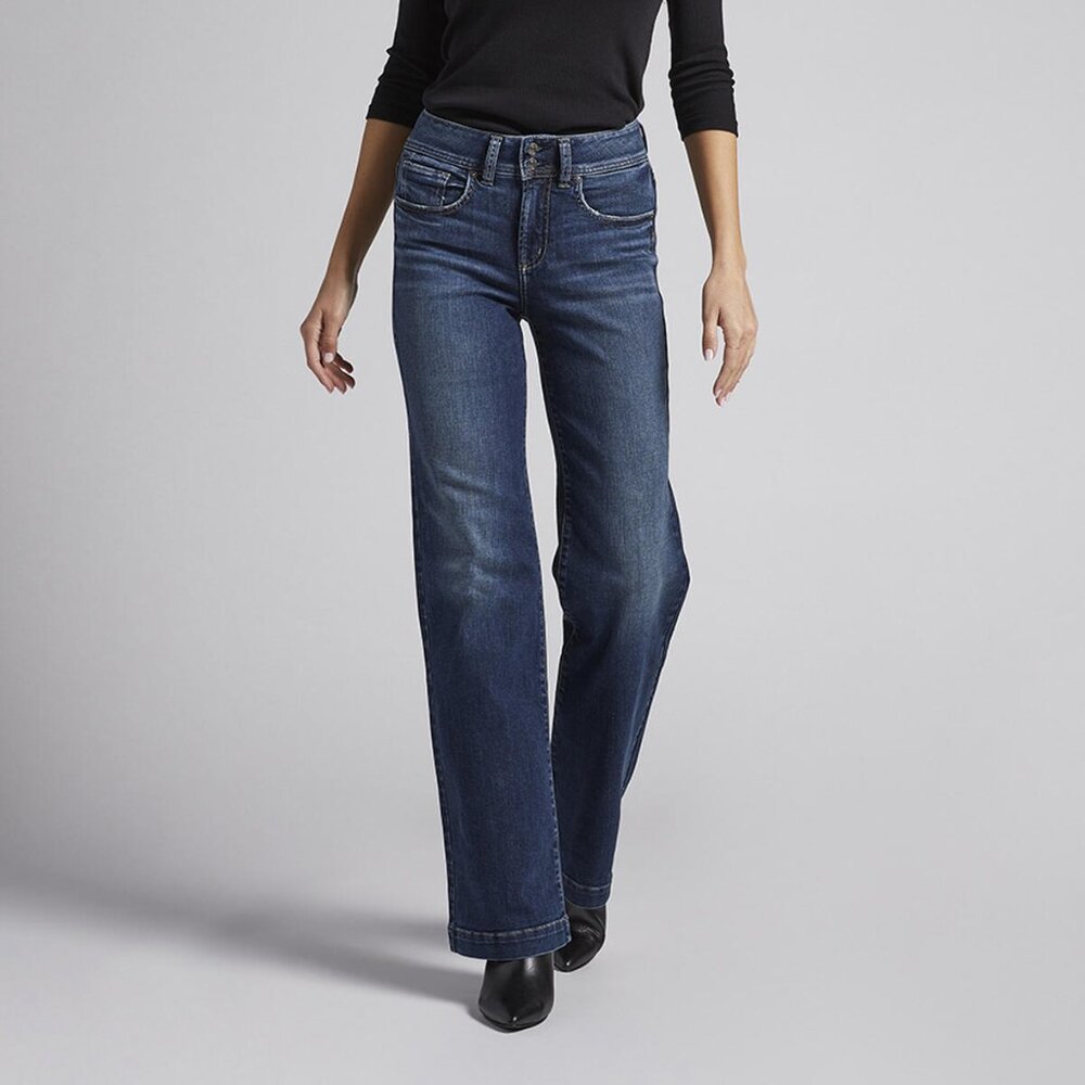 Silver Jeans Avery Curvy Fit High Rise Trouser 29x33 Tall Long Inseam